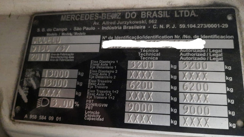 Accelo 915 Mercedes Benz 2011 2012