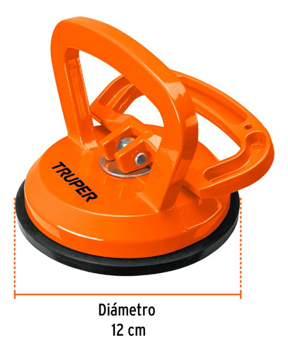 Ventosa De Aluminio Para Vidrio, 1 Copa De Succión, Truper