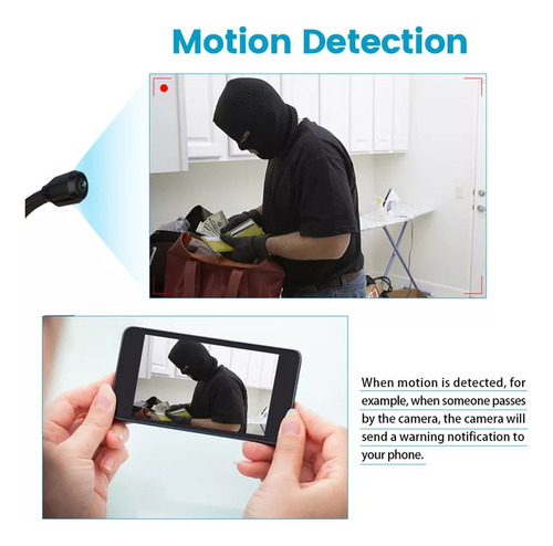 Mini Camara Espia Wifi Deteccion Movimiento Negro
