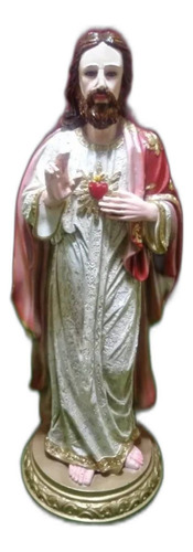 Sagrado Corazón De Jesús, Figura Resina, 40x15x15cm