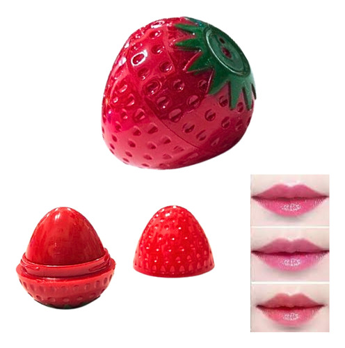 Bálsamo Frutilla Labios Reparación Protección Color Aroma