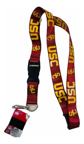 Lanyard Portagafetes Y Llaves Ncaa Usc Trojans Universi Vino