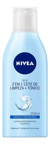 NIVEA Loção 2 em 1 Leite de Limpeza Facial + Tônico Refrescante 2...