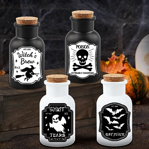 Jenfall 4pcs Halloween Decoración Halloween Botellas 3wsgj