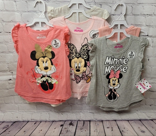 Conjunto De 3 Piezas Disney, Minnie 100% Originales