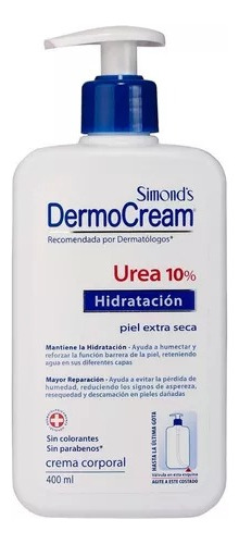 Crema Corporal Dermocream Urea Hidratación Dosificador 400ml