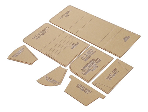 Plantilla De Cartera De Cuero, 7 Piezas, Acrílica, Corta, He