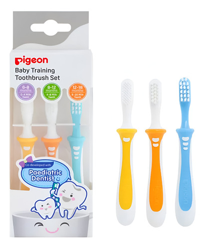 Set Cepillo Dental Pigeon 3 Etapas Para Niño O Niña