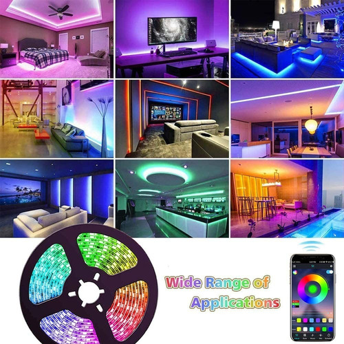 Imagen 2 de 8 de Tiras Luces Led,tira De Led Rgb,luces Led Decorativas 2m