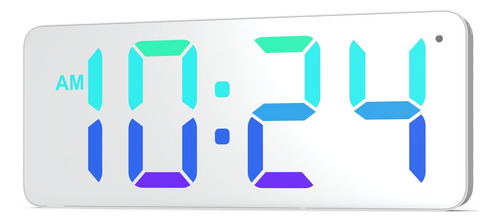 Reloj De Pared Digital Led Con Pantalla Rgb Dinamica, Superf