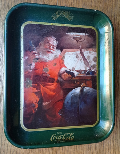 Bandeja Coca Cola 1983 Santa Drinking