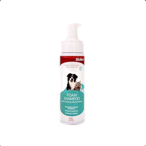 Shampoo Espuma En Seco Bioline Para Perros Y Gatos