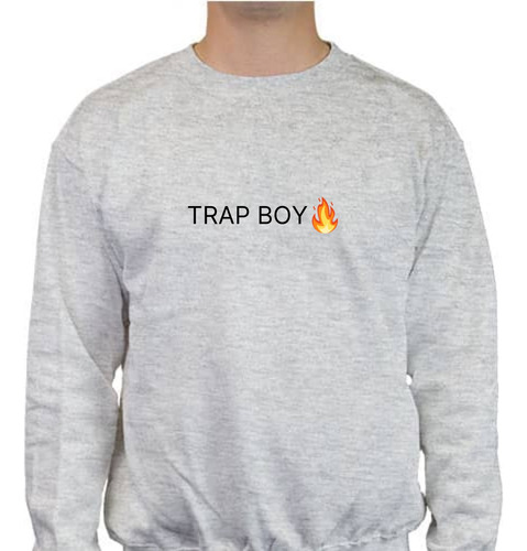 Sudadera Trap Boy Fire Color Jaspe