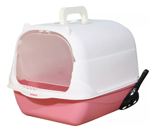 Cat Litter Box With Lid Pink Handheld Toilet