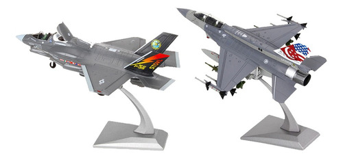 2x1: 72 Escala F-35b + F16 Avión De Combate Helicóptero