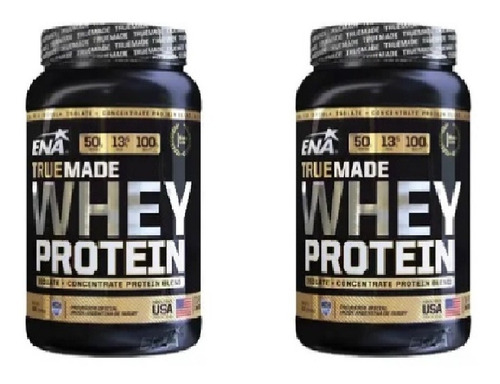 Imagen 1 de 7 de Proteina Ena True Made X 1kg Promo X 2 Combo Sabor Vainilla