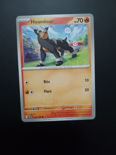 Carta Pokémon Houndour 033/198 Scarlet Violet Sv1en 