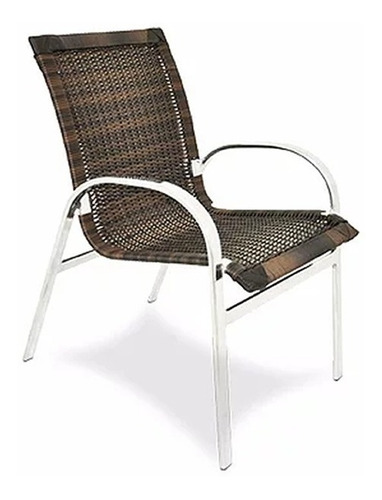 Cadeira Area Externa Fibra Sintetica E Aluminio