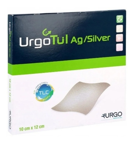 Imagen 1 de 1 de Urgotul Ag/silver Antibacteriano 10x12cm Curación Avanz Unid
