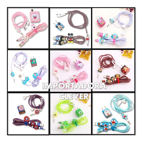 Combo De Kits Para Proteger Cargador Y Audífonos