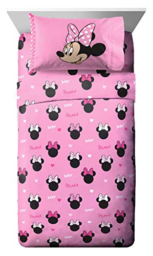 Jay Franco Minnie Mouse Hearts N Love De Disney - Juego De S