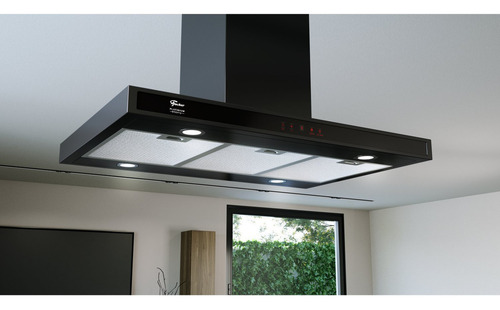 Coifa De Ilha 90cm Platinium Ebony 127v Fischer