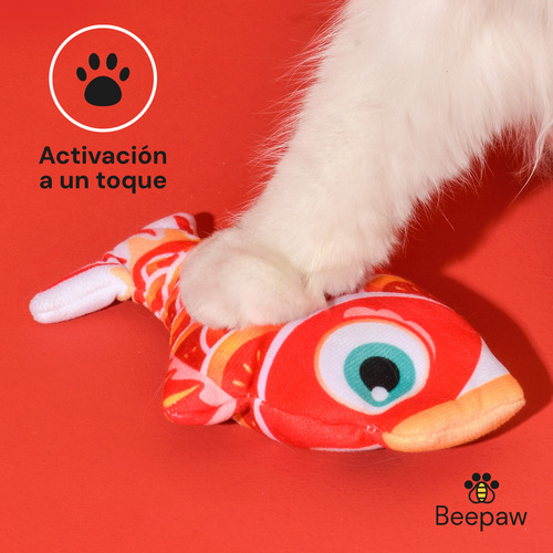 Juguete Interactivo Para Gatos Pez Bailarin Fish-e Small Color Naranja