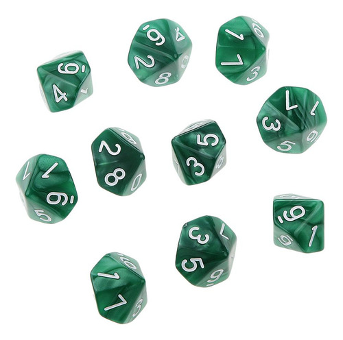 4x10 Uds Dados Caras D10 Jugando D&d Rpg Juegos De