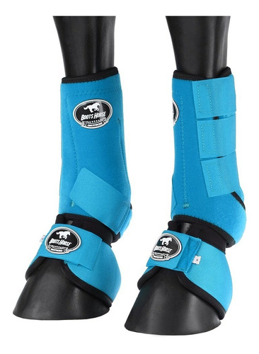 Kit De Proteção Para Cavalo Splint Boot E Cloche Azul 25859