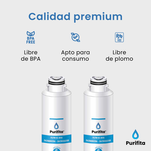 Filtro De Agua Para Refrigerador Samsung Da29 Haf-cin Set X2