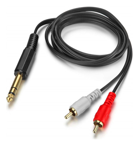 Cable De Audio Junsunmay De 6,35 Mm Macho A 2 Rca Macho, Lon