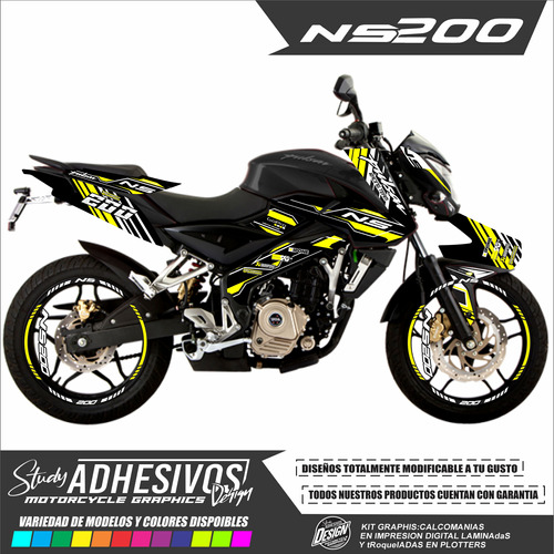 Calcomanias Pulsar Ns 200 Personalizadas Kit De Stickers 2