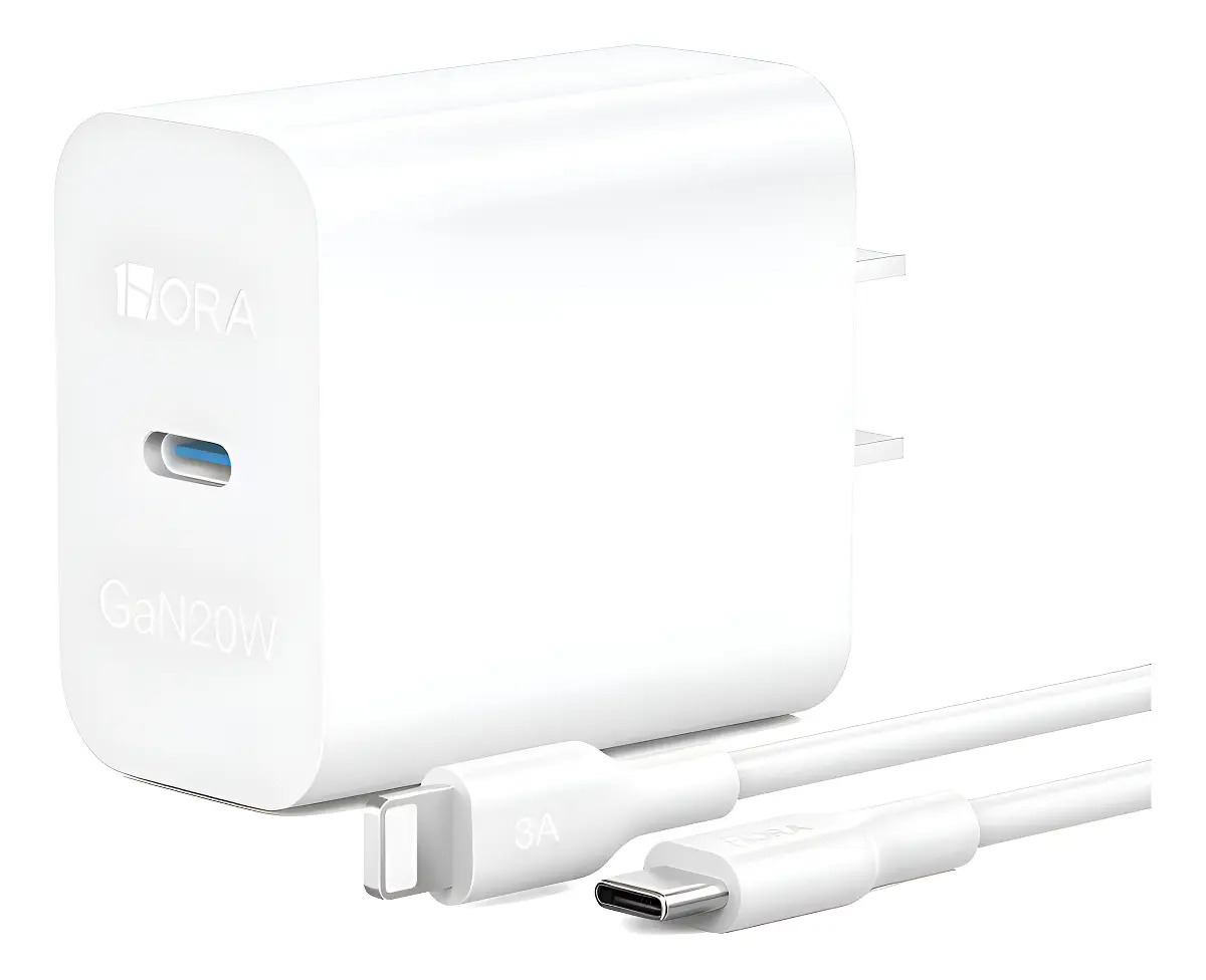 Cargador 20w Carga Rápida Compatible con iPhone XS/xr/11/12/13/14 Cargador y Cable USB-C