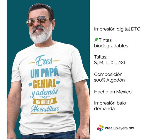 Imagen 3 de 4 de Playera Leyendas Eres Un Papá Genial Y Abuelo -día Del Padre