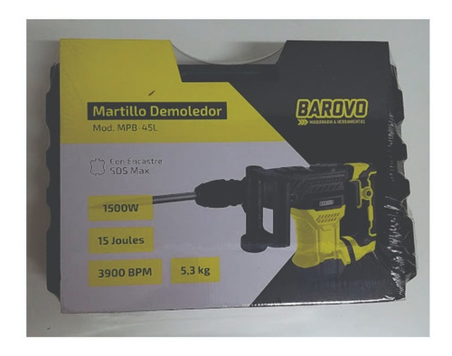 Martillo Demoledor Electro Neumatico Mpb45-l 1500 W Barovo