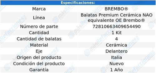 Balatas Ceramicas Delanteras Para Kia Forte 16-18