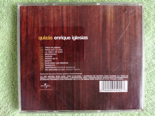 Eam Cd + Dvd Enrique Iglesias Quizas 2002 Sexto Album Studio