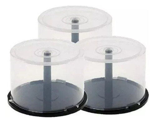 Kit 3 Tubos Vazios Para Armazenar Midias Cd E Dvd
