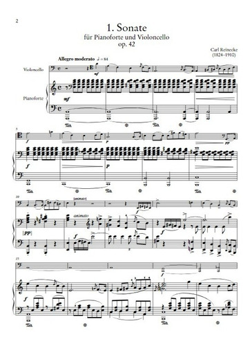 C. Reinecke: The Complete Sonatas For Violoncello And Piano.