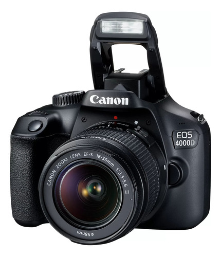 Câmera Dslr Canon Eos 4000d/rebel T100 Com Lente 18-55 Mm 64