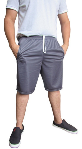 Imagem 2 de 8 de Kit 5 Bermuda Masculina Flanelada Zíper Chimpa Fitness