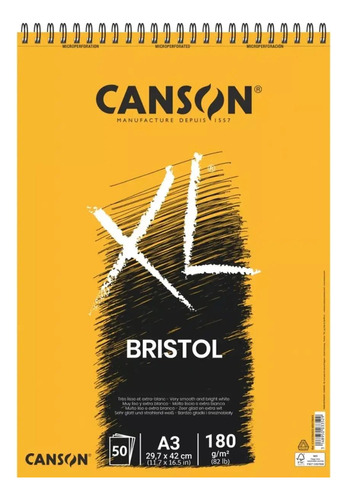 Croquera Canson Bristol Ilustración Xl Tamaño A3