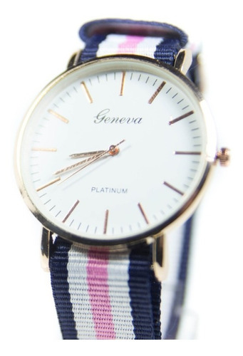Reloj Hombre Mujer Malla Nato Tela Francia Rosa Gucci