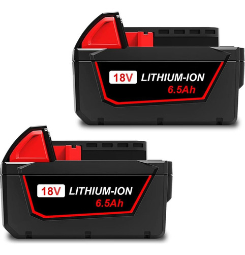Batería De Ión De Litio 18v 6.5ah Para Milwaukee M18