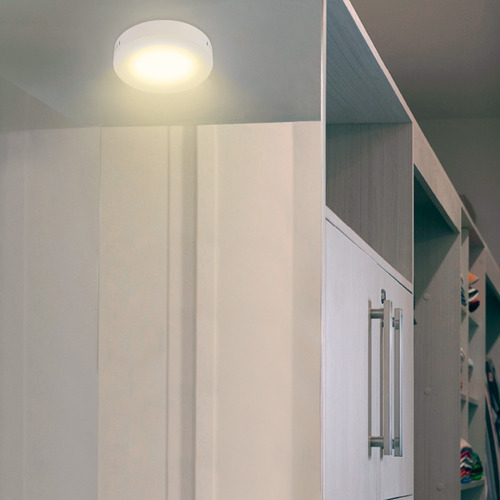 Imagen 3 de 5 de Panel Led De Sobreponer, Redondo 6w Luz Cálida, Interior