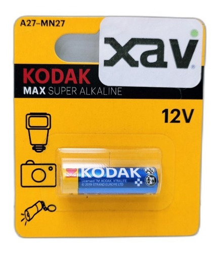 1 Pila Bateria 27a Control Remoto Alcalina Kodak 0924 Xavi