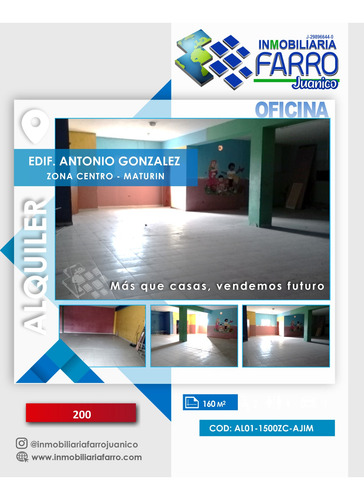 Imagen 1 de 8 de Se Alquila Oficina 160m Calle Cedeño Al01-1500zc-ajim