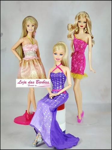 Kit com 10 Vestidos Longos + 10 Pares de Sapatos Para Barbie - Sheilinha  Confecção - Roupa de Boneca - Magazine Luiza