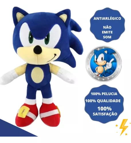 Boneco Pelúcia Sonic Grande 50cm Lançamento Pronta Entrega