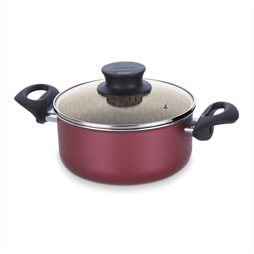 Imagen 1 de 4 de Olla Tramontina Teflon 20 Cm 3 Litros Antiadherente Paris